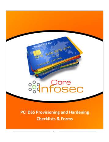 PCI DSS Provisioning And Hardening Checklists & Forms