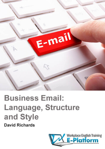 Business Email: Language, Structure And Style