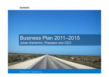Business Plan 2011–2015 - Skanska