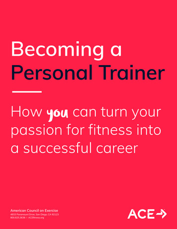 Becoming A Personal Trainer