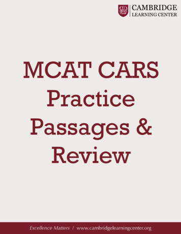 MCAT CARS Practice Passages & Review