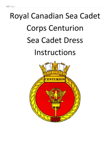 1 P A G E Royal Canadian Sea Cadet Corps Centurion Sea .