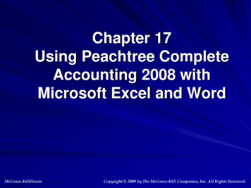 Chapter 17 Using Peachtree Complete Accounting 2008 With .