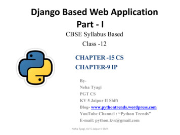 Django Based Web Application Part - I