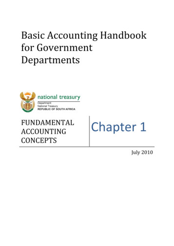 Fundamental Accounting Concepts - National Treasury