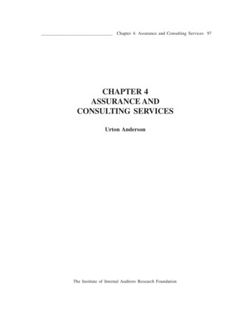 CHAPTER 4 ASSURANCE AND CONSULTING SERVICES