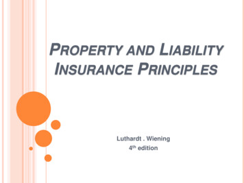 Property And Liability Insurance Principles