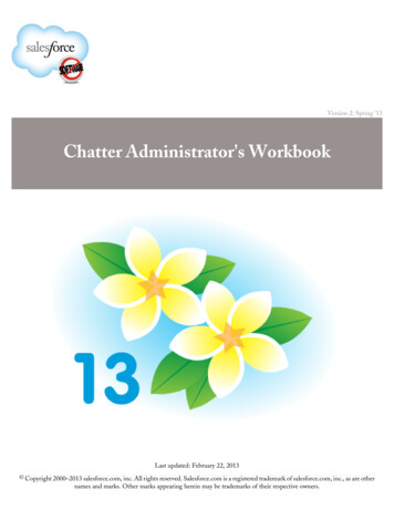 Chatter Administrator's Workbook