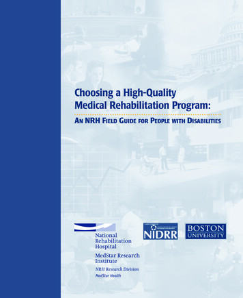 Choosing A High-Quality Medical Rehabilitation Program