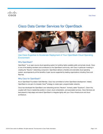 Cisco Data Center Services For OpenStack