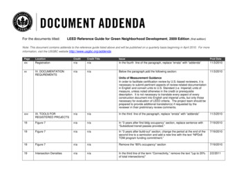 For The Documents Titled: LEED Reference Guide For Green .