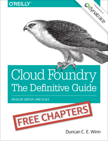Cloud Foundry: The Definitive Guide - Dynatrace