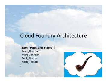 Cloud Foundry Architecture Presentation