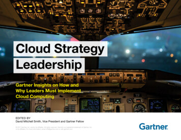 Cloud Strategy Leadership - Gartner