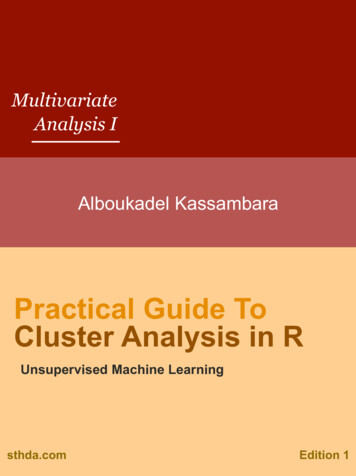 Practical Guide To Cluster Analysis In R - Datanovia
