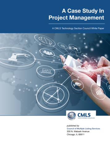 A Case Study In Project Management - Cdn.ymaws 