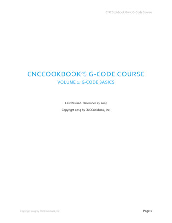 CNCCOOKBOOK’S G-CODE COURSE