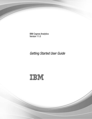 Cognos Analytics Getting Started User Guide