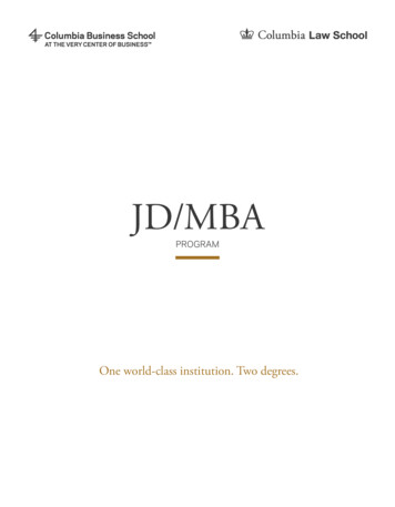 JD/MBA - Columbia University