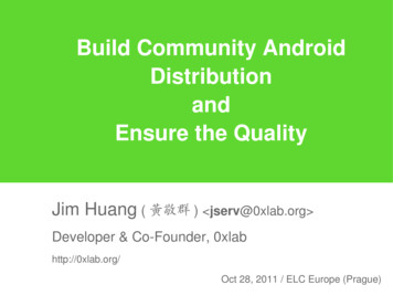 Build Community Android Distribution