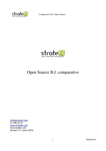 Open Source B.I. Comparative
