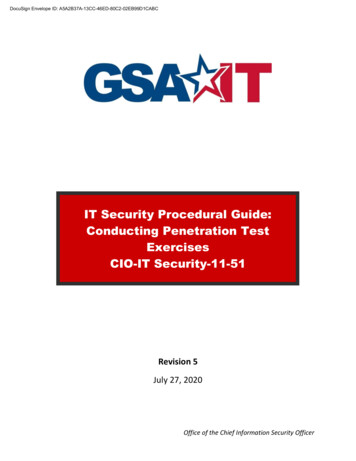 IT Security Procedural Guide: Conducting Penetration Test .