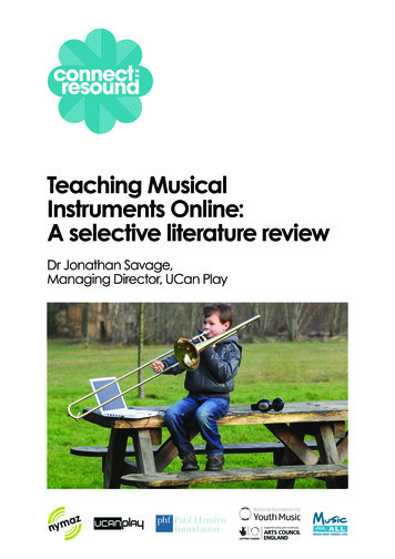 Teaching Musical Instruments Online: A Selective .