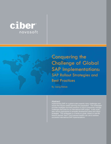 Conquering The Challenge Of Global SAP Implementations