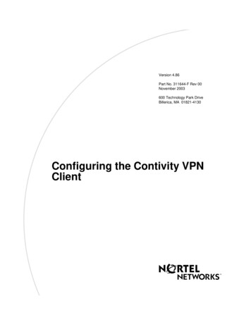 Configuring The Contivity VPN Client - Sprint 