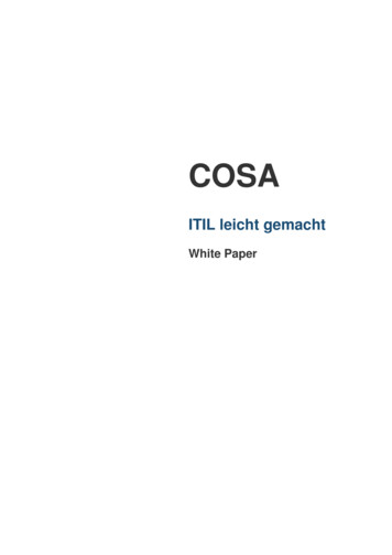COSA ITIL Whitepaper De Maerz 2013