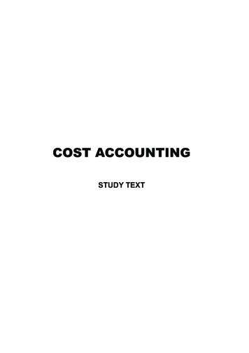 COST ACCOUNTING STUDY TEXT CS3 - WordPress 