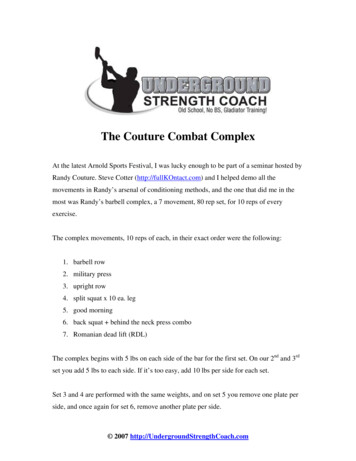 The Couture Combat Complex - Undergroundstrengthcoach 