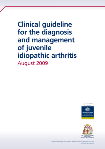 Clinical Guideline For The Diagnosis And Management Of .
