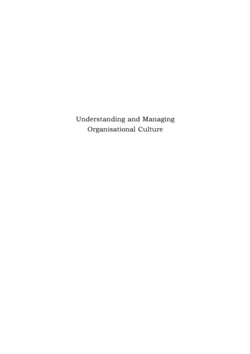 Organisational Culture CPMR40a - IPA