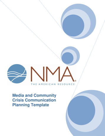 Media And Community Crisis Communication Planning Template