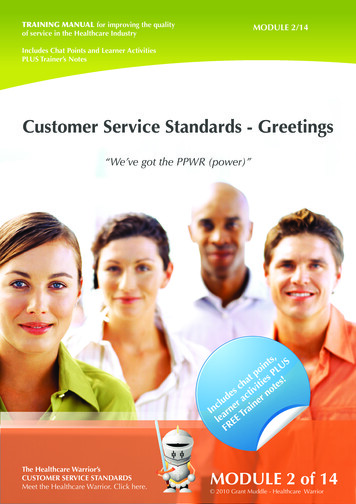 Customer Service Standards - Greetings