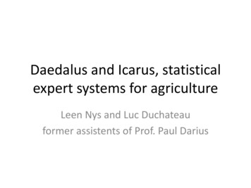 Daedalus And Icarus, Statistical Expert Systems For .