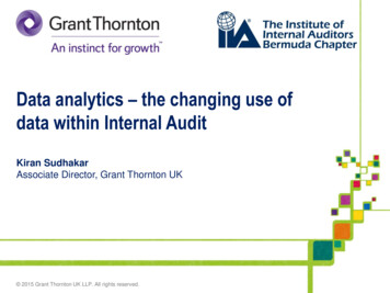 Data Analytics The Changing Use Of Data Within Internal Audit