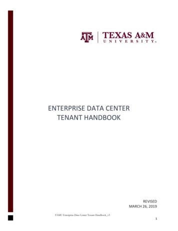 Data Center Tenant Handbook V3 03-25-19 - IT.tamu.edu