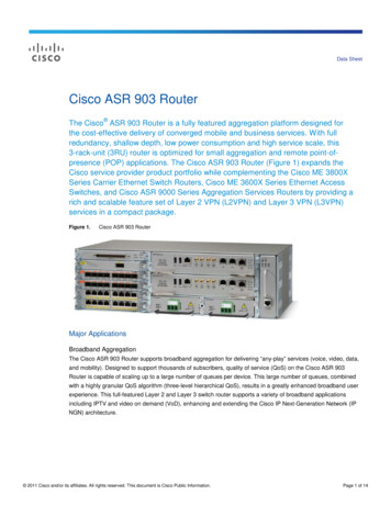 Cisco ASR 903 Router - Structuredweb 
