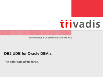 DB2 UDB For Oracle DBA‘s - Shinguz.ch