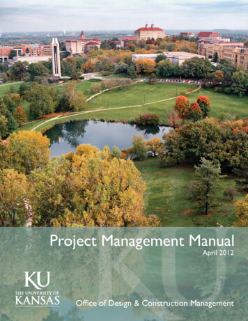 Project Management Manual - University Of Kansas