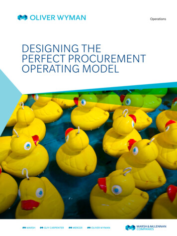 Designing The Perfect Procurement Operating Model