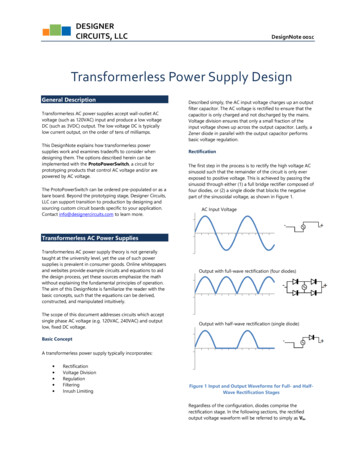 Transformerless Power Supply Design - Designer Circuits