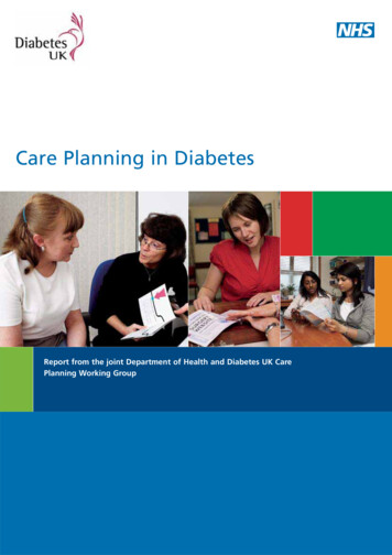 Care Planning In Diabetes - NHS Year Of Care