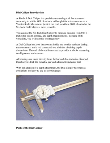 Dial Caliper Introduction - Weebly