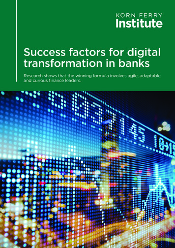 Success Factors For Digital Transformation In Banks