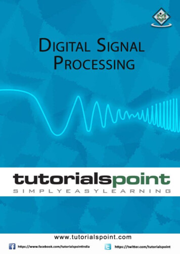 Digital Signal Processing - Tutorialspoint