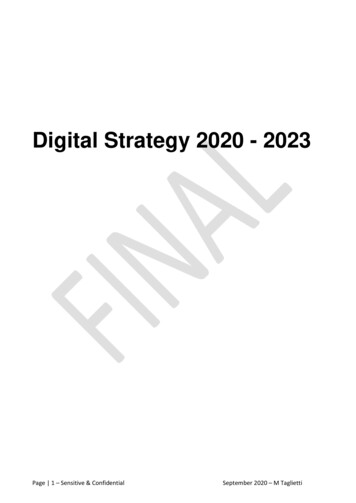 Digital Strategy 2020 - 2023 - Ulster