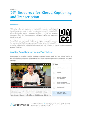 DIY Resources For Closed Captioning And . - 3Play Media